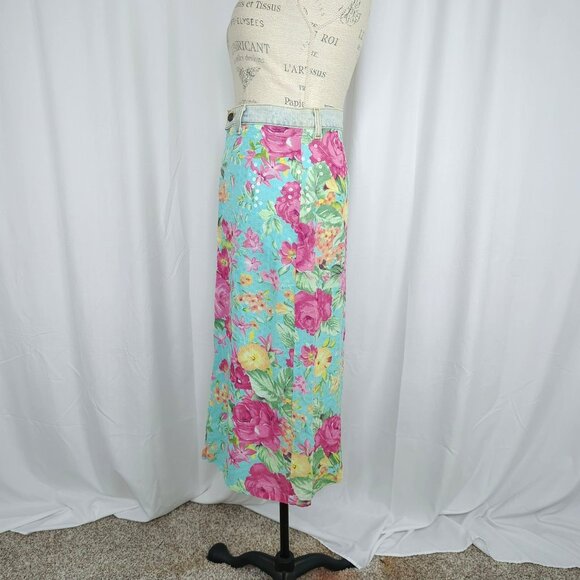 Vintage Western Sequin Blue Skirt Small Maxou - Picture 4 of 8